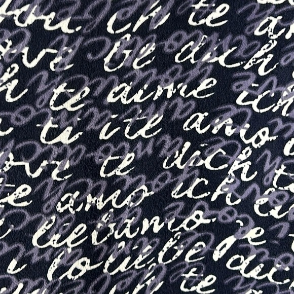 CAbi 5336 Te Amo Blouse Blue White Size Medium - Picture 14 of 16